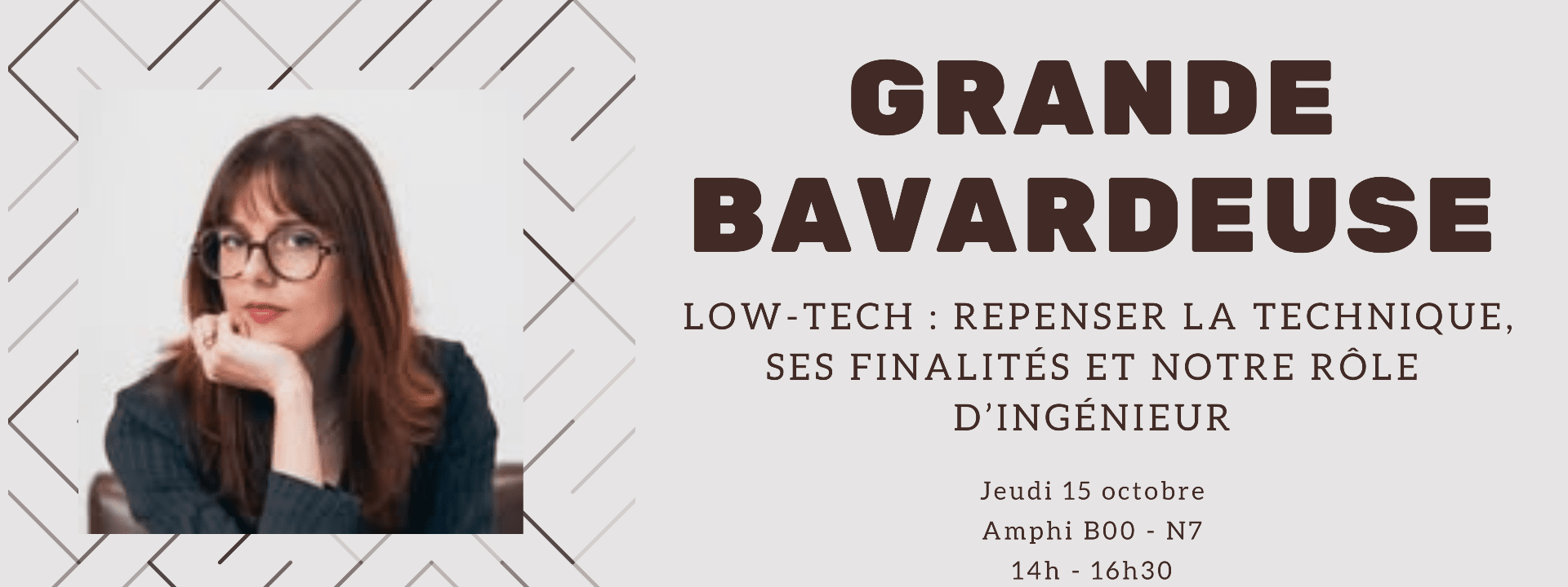 Conférence avec Anna Baldy (Grande Bavardeuse) - les low-techs et le rôle de la technique